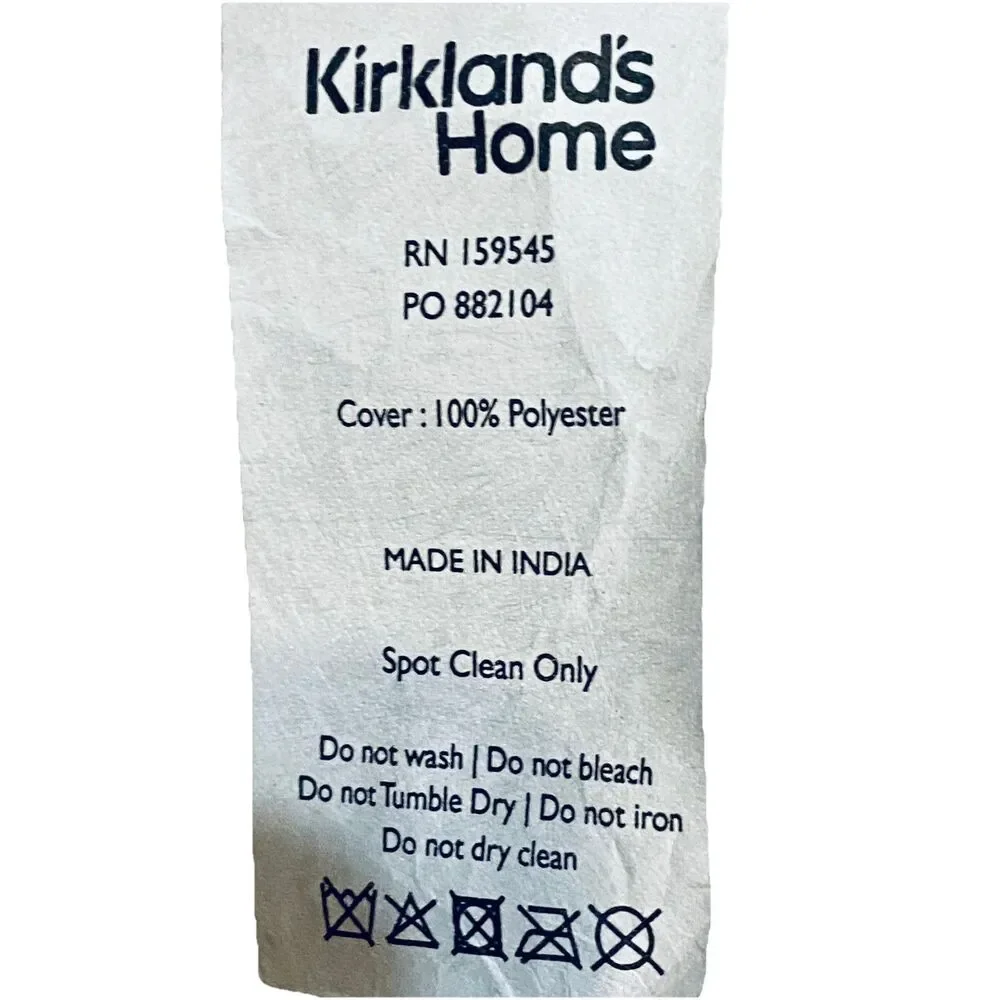 Kirklands Home Decorative Throw Pillow Accent Striped 22 x 14